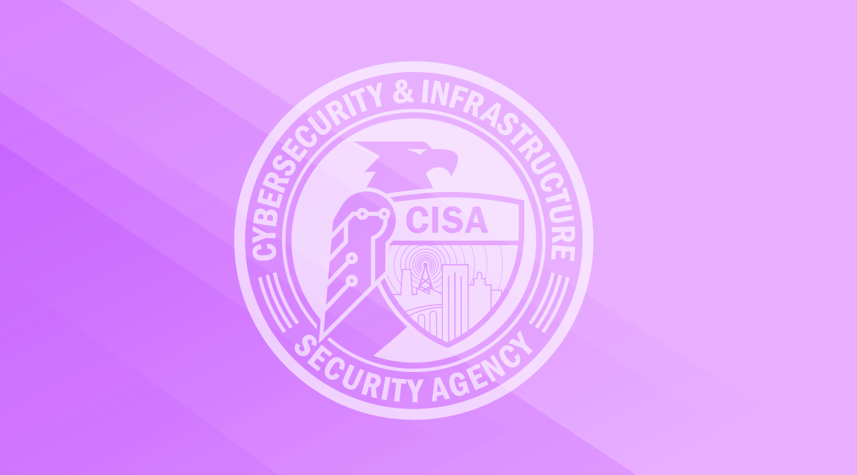 CISA logo with a purple background