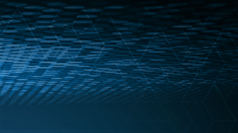 Banner graphic for Future Forward event series; dark blue with light blue hexagon pattern