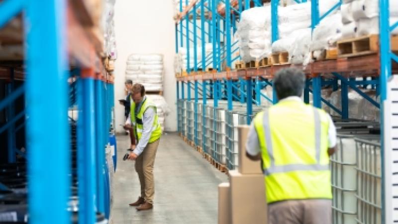 Individuals conducted inventory audit at a warehouse