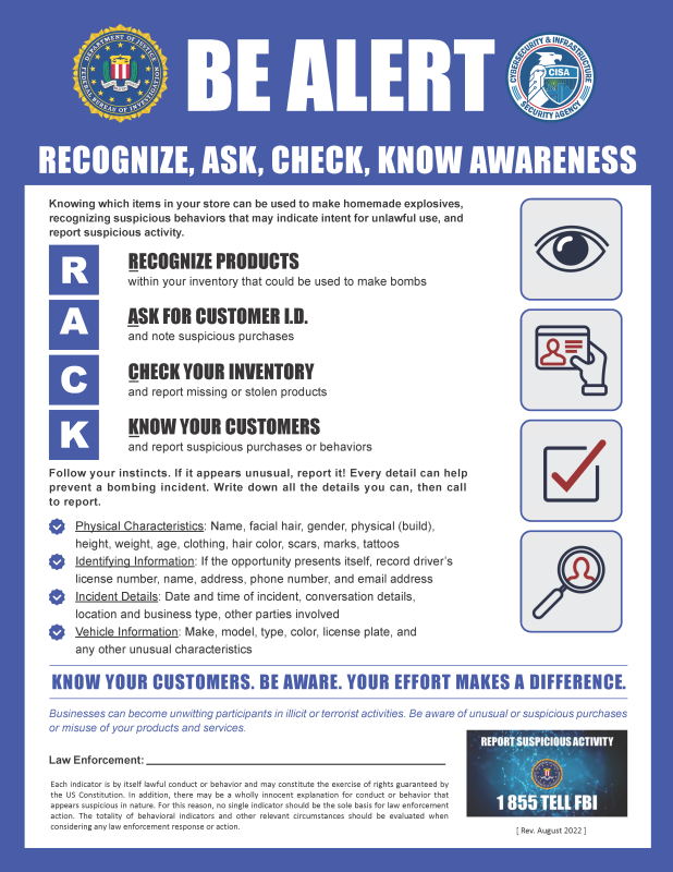 Picture of RACK Threat Awareness Poster