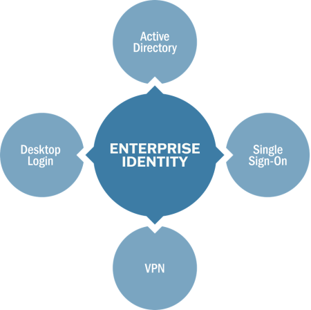 Diagram illustrating the United States Department of Agriculture's four main enterprise services.