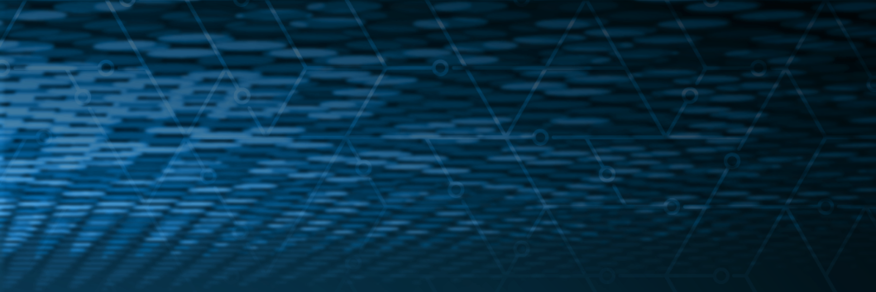 Banner graphic for Future Forward event series; dark blue with light blue hexagon pattern