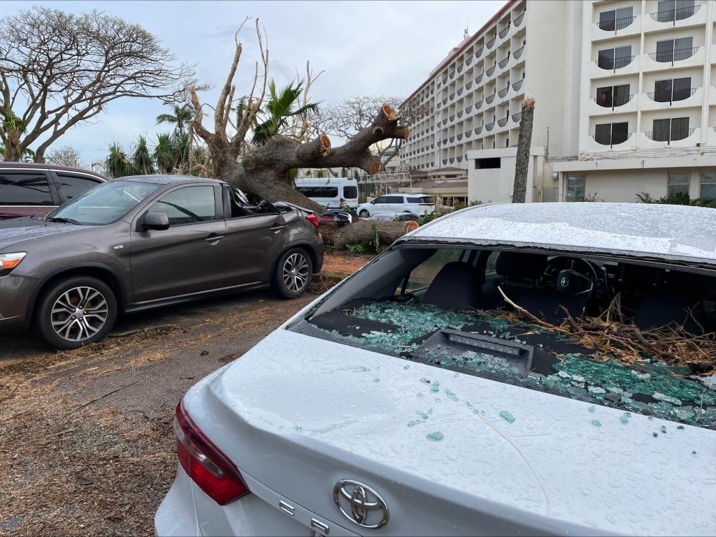 With 140-mile-an-hour winds and heavy rain, Typhoon Mawar pummeled Guam, knocking out power, phone service and access to water for the U.S. territory’s residents.  