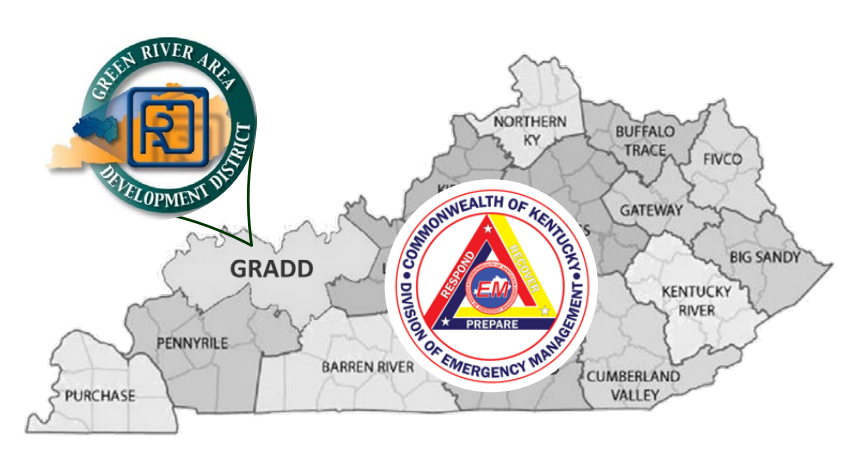 Illustration of the Green River Area Development District (GRADD) within the Commonwealth of Kentucky