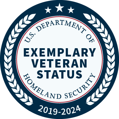 U.S. Department of Homeland Security Exemplary Veteran Status Badge 2019-2024